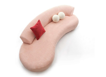 Bank Driezitter Stoffen Bank Bank 3-zitter Bank Moderne Roze