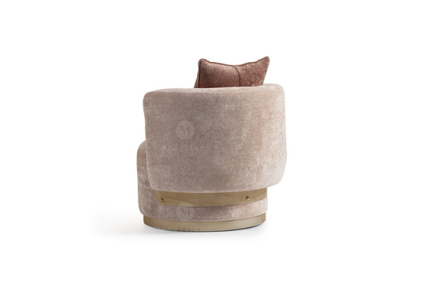Fauteuil Relaxfauteuil Modern Beige Bekleding Stof Zitter Stoel Ontwerp