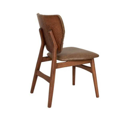 Bruine eetkamerstoel designer fauteuil luxe stijlvolle stoel nieuw