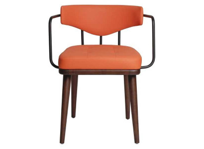Oranje Moderne Fauteuil Met Armleuningen Stoel Eenpersoons Ontwerper 1-Zits