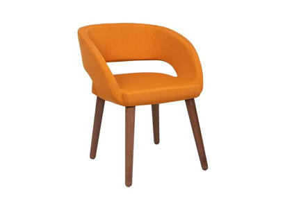 Oranje eetkamerstoel met één zitplaats, gestoffeerde armleuningen stoel houten stoelen.