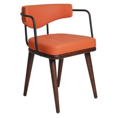 Oranje Moderne Fauteuil Met Armleuningen Stoel Eenpersoons Ontwerper 1-Zits