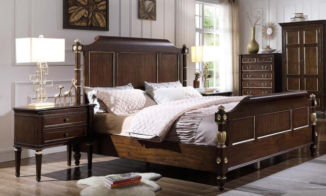 Slaapkamerset Bed 2x Nachttafels Luxe nieuw 3-delig Ontwerp Modern Hout