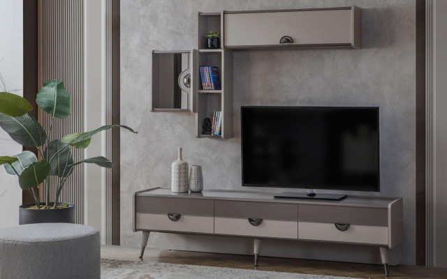 Grijze dressoir Designer woonkamer TV-standaard RTV Lowboard meubels Nieuw