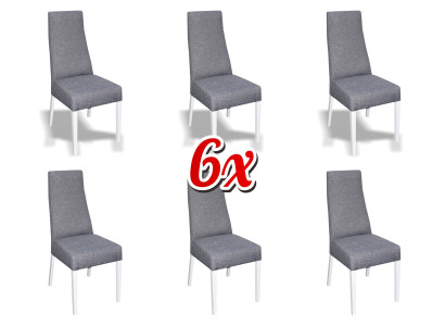 Groep Set Woon Echte Houten Eetkamer Set Leuning Velours Textiel Stoel 6x Stoelen