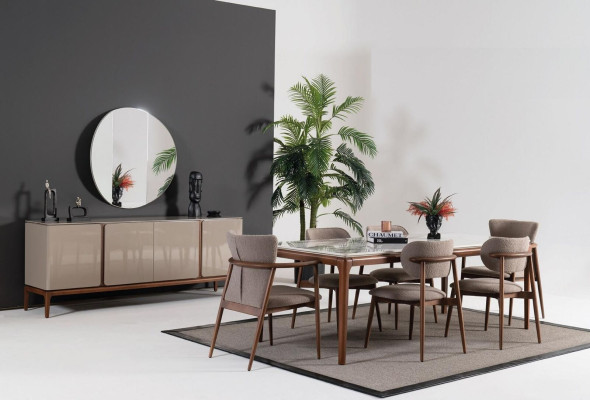 Italiaanse eetkamerset eetgroep meubelset stoelgroep dressoir