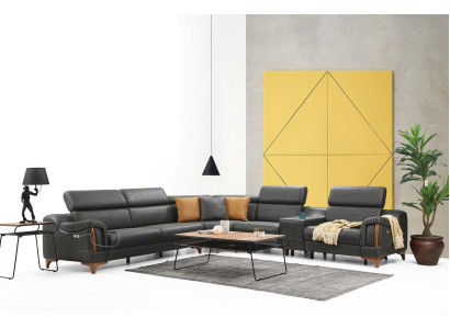 Hoekbank Luxe Bank L-Vorm Nieuw Meubels Woonkamer Ontwerper Modern Textiel