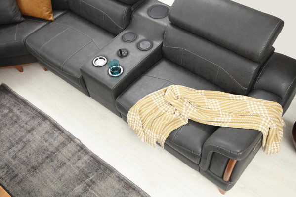 Hoekbank Luxe Bank L-Vorm Nieuw Meubels Woonkamer Ontwerper Modern Textiel