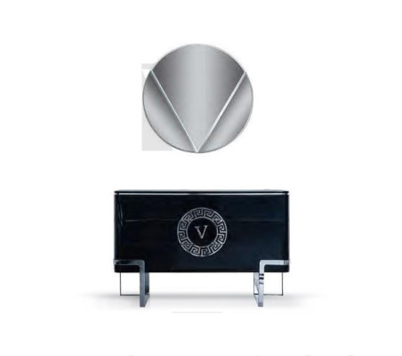 Zwarte luxe dressoir sideboard met roestvrijstalen poten slaapkamermeubels nieuw