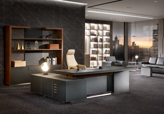 Bureau van leer Kantoor tafels Designer inrichting Tafel Meubels Stoel