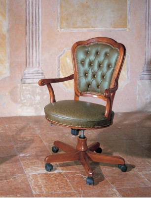 Bureaustoel Draaistoel Chesterfield directeursstoel Italiaanse meubelen Fauteuil Leunstoel
