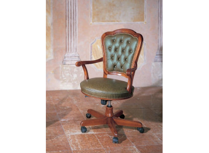 Bureaustoel Draaistoel Chesterfield directeursstoel Italiaanse meubelen Fauteuil Leunstoel