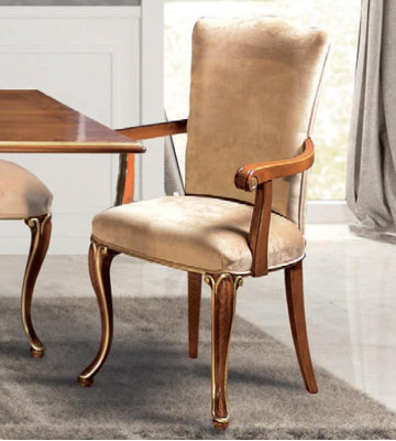 Stoel 1-zits eetkamer houten fauteuil Italië meubel ontwerp klassieke leunstoelen