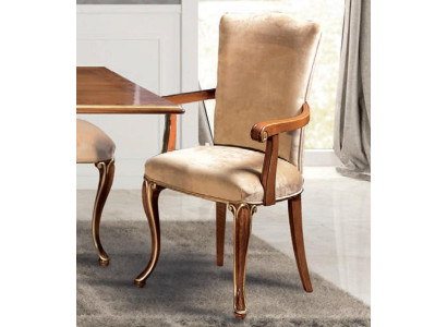 Stoel 1-zits eetkamer houten fauteuil Italië meubel ontwerp klassieke leunstoelen