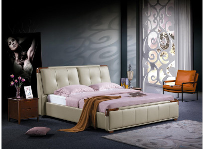 Bedbekleding design luxe dubbele decoratie hotelbedden slaapkamer leer