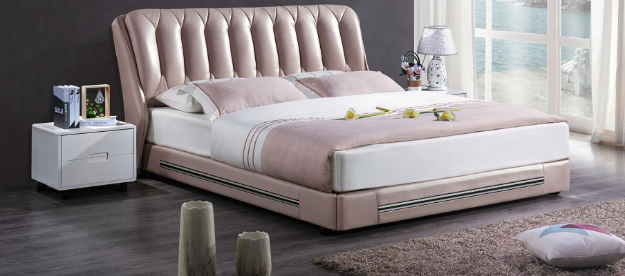 Klassiek Engels stijl bed Dubbele stof Moderne bedden 180x200cm
