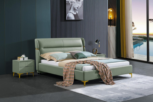 Bed opvulling ontwerp luxe dubbel decoratie hotelbedden huwelijksslaapkamers leer
