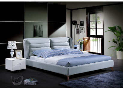 Houten design bed. Dubbel luxe huwelijk modern hotel frame slaapkamer.