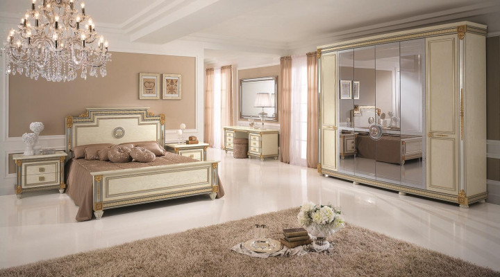 Slaapkamer set Design Modern Luxe Meubel Bed 2x Nachtkastje 7-delig. Italië Nieuw