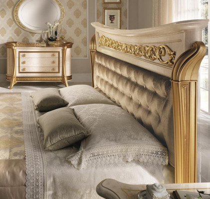 Slaapkamer set Bed Nachtkastje Commode Spiegel Kruk Nieuw 7-delig Barok Rococo