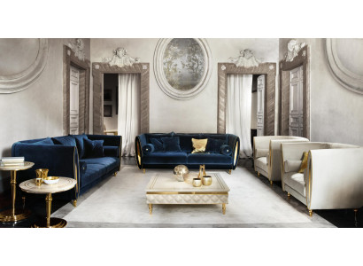 Luxe klasse 3+2 Italiaanse meubelsofa-set bank bank nieuw