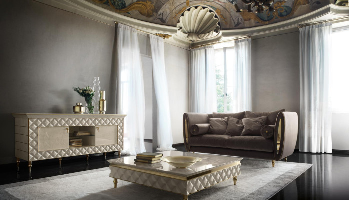 Luxe klasse 3+2 Italiaanse meubelsofa-set bank bank nieuw