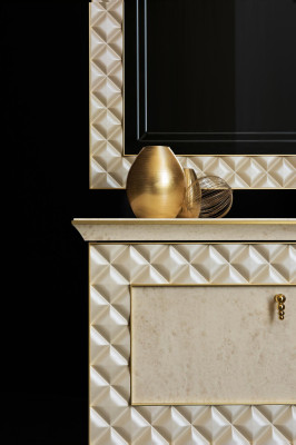 Wandmeubel vitrine tv dressoir kast muur barok rococo ontwerp