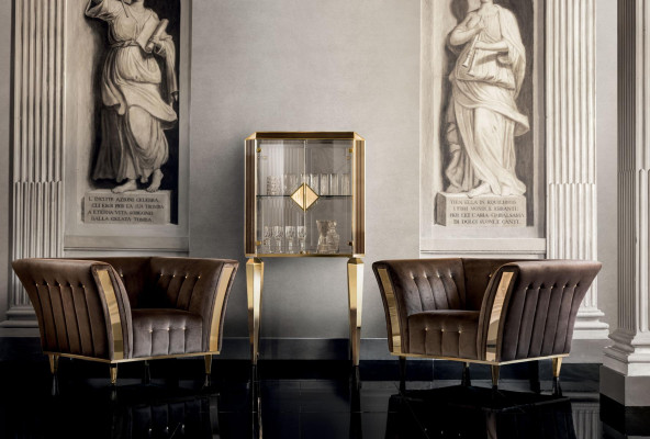 Ontwerp bankstel 3+1+1 zitsbank gestoffeerde bankstel set Arredoclassic