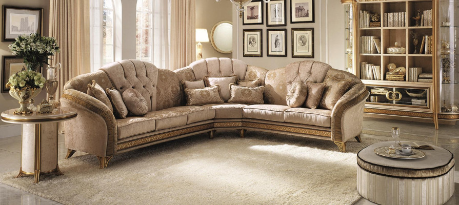 Eckbank L-vorm Bank Woonlandschap Set Bekleding Stof Bank Ontwerp Meubels