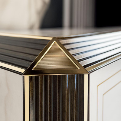 Bed 2x Nachtkastje Chaiselounge 4-delige Slaapkamer Set Meubels Modern Luxe Bedden
