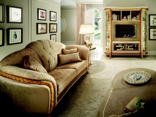 Luxe klasse 2+1+1 Italiaanse meubelbankstel Bank Bank Nieuw arredoclassic™