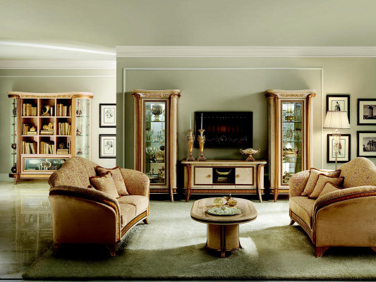 Luxe klasse 2+1+1 Italiaanse meubelbankstel Bank Bank Nieuw arredoclassic™