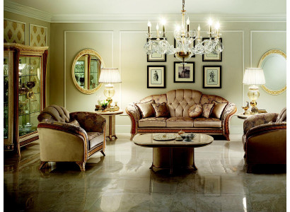 Sofaset Bank Bankstel 3 + 3 Woonkamer Designer Meubels Klassiek Barok