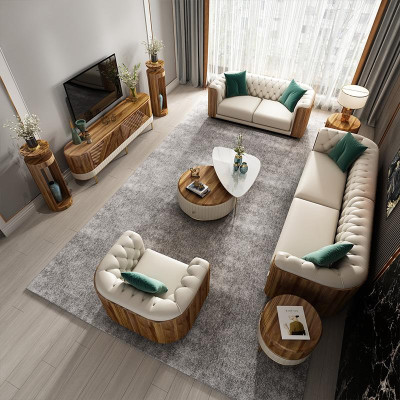 Sofaset 4+2+1 zits woonlandschap bank bank stoffering set banken