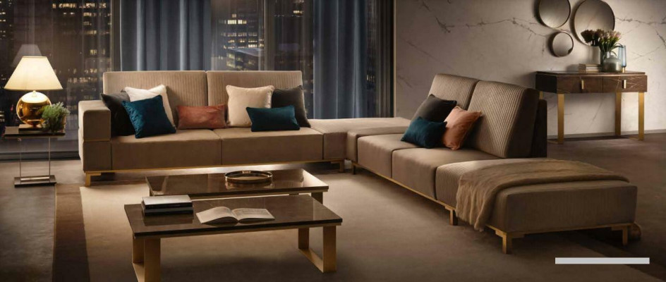 Wooneiland Bank Bekleding Textiel Stof Leder Zitbank Set Hoekbank L- Vorm