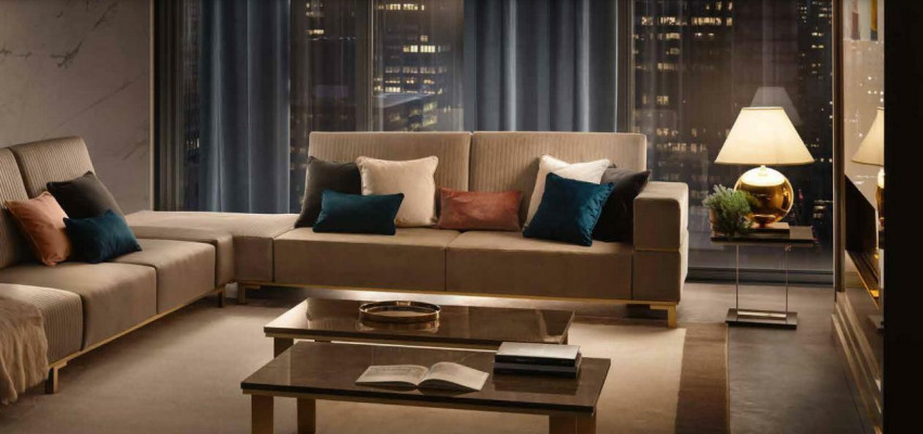 Wooneiland Bank Bekleding Textiel Stof Leder Zitbank Set Hoekbank L- Vorm