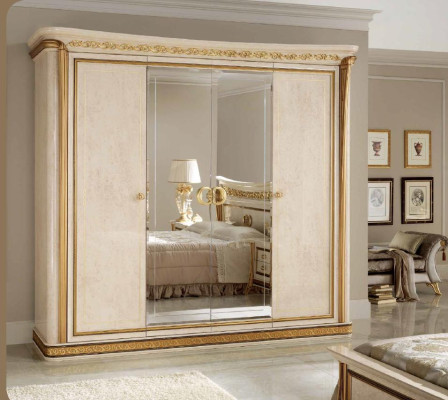 Kledingkast 4-deurs antiek Barok Rococo Jugendstil meubels Slaapkamer