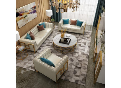 Luxe meubelbankstelbank sofa bekleding 3 2 1 zits salontafel 4-delig