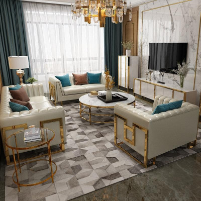 Luxe meubelbankstelbank sofa bekleding 3 2 1 zits salontafel 4-delig