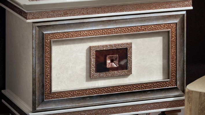 Bed 2x Nightstands 3-piece. Italiaanse Meubels Slaapkamer Bedden Hout Nieuwe Set