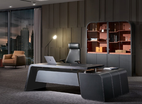 Hoekbureau Werk Schrijf Kantoor Bureau Ontwerper Luxe Klasse Meubels