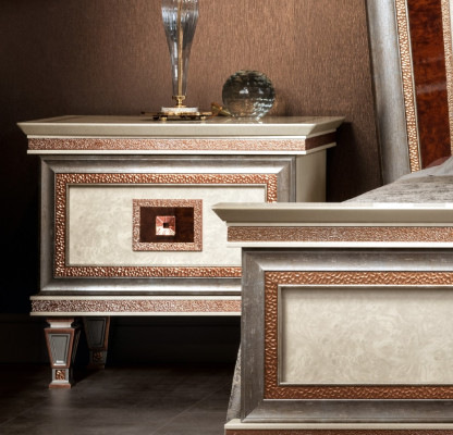 Luxe slaapkamer meubels bed 2x nachtkastje set bedden hotel Arredoclassic 3-delig.