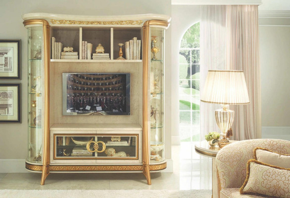 Woonkamer uitbreiding mediawand tv-meubel woonkamer barok rococo.