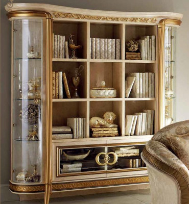 Boekenkast Kast Vitrine XXL Designer Meubels Luxe Barok Rococo