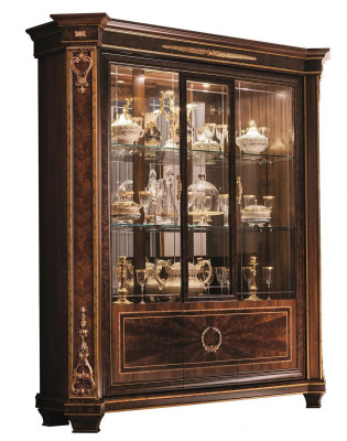 Vitrine kast Vitrines Woonkamer Show Kasten Ontwerp Rococo Barok Hout nieuw