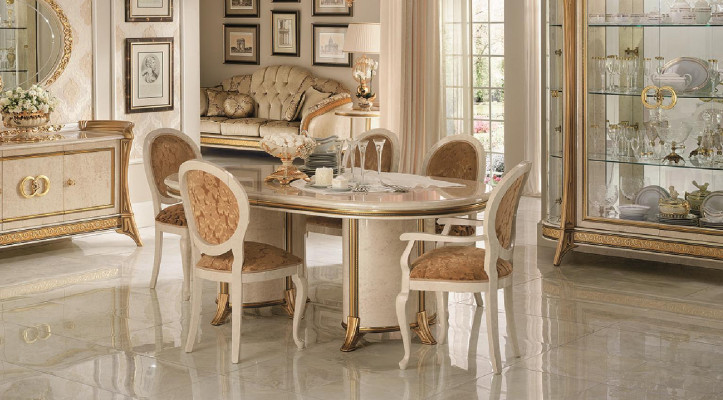 arredoclassic™ Luxe eetkamer Klassiek + 4 stoelen Stoelenset Garnituur