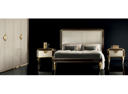 Bed 2x Nightstand 3 pieces. Bedroom Beds Luxury 180x200 Room arredoclassic