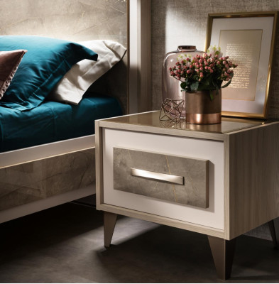 Slaapkamer Sets Bed 2x Nachtkastje Ladekast Spiegel arredoclassic 5-delige Set