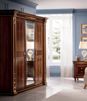 Slaapkamer kledingkast 3-deurs houten wandkast kast arredoclassic nieuw