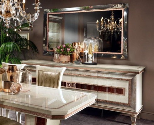 Console hout dressoir console tafel spiegel dressoir kast 2-delige set arredoclassic